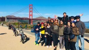 small-group private tour in front of the golden gate bridge