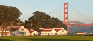 evening light on the golden gate bridge