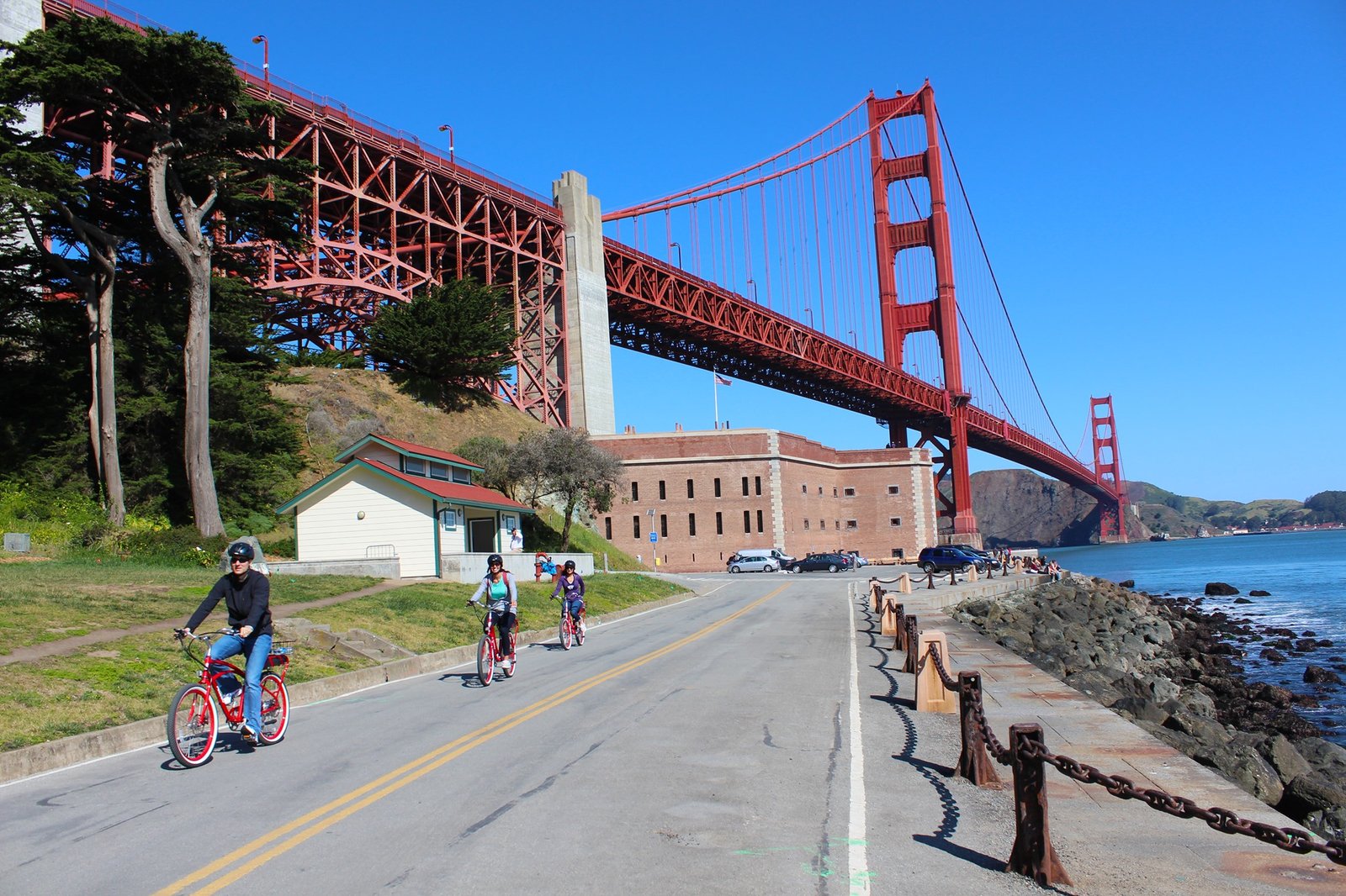 group biking golden gate bridge san francisco