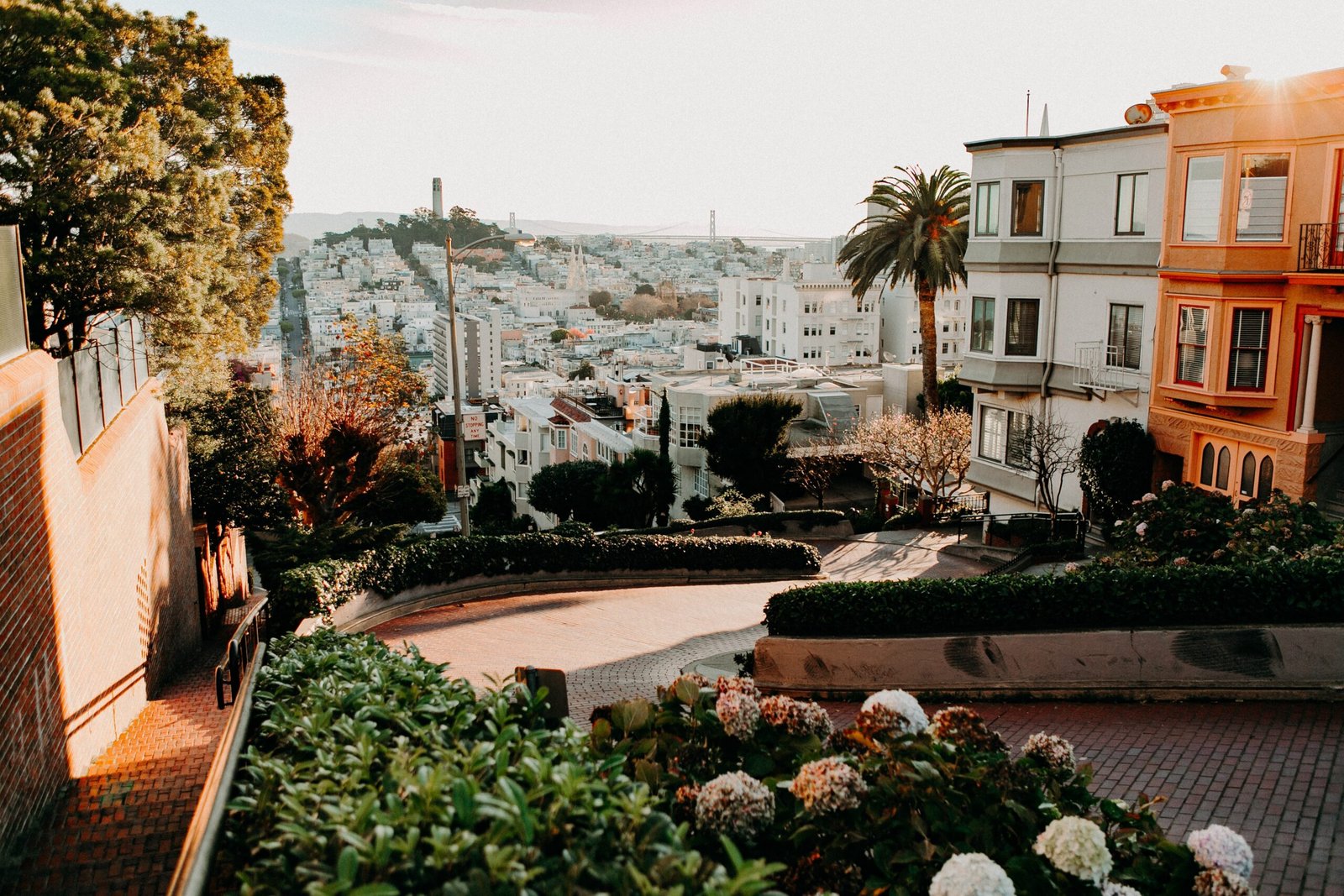 Lombard Street at sunrise
