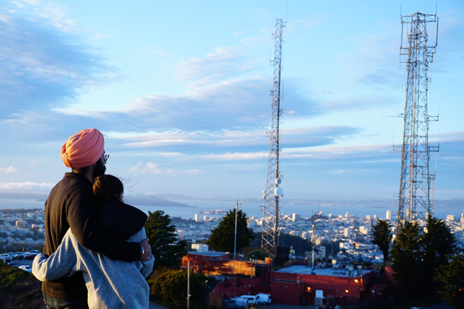 couple watching the sunset on a date in Twin Peaks