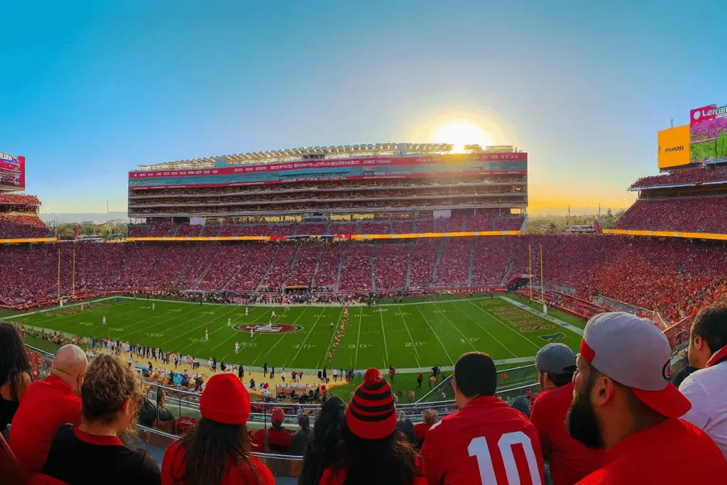 Crowd gathered at Levi’s Stadium in San Francisco during a major event