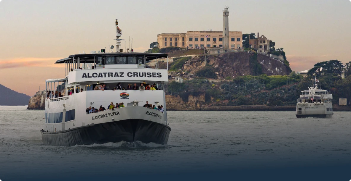 Alcatraz Cruises ferry boat island prison tour SF