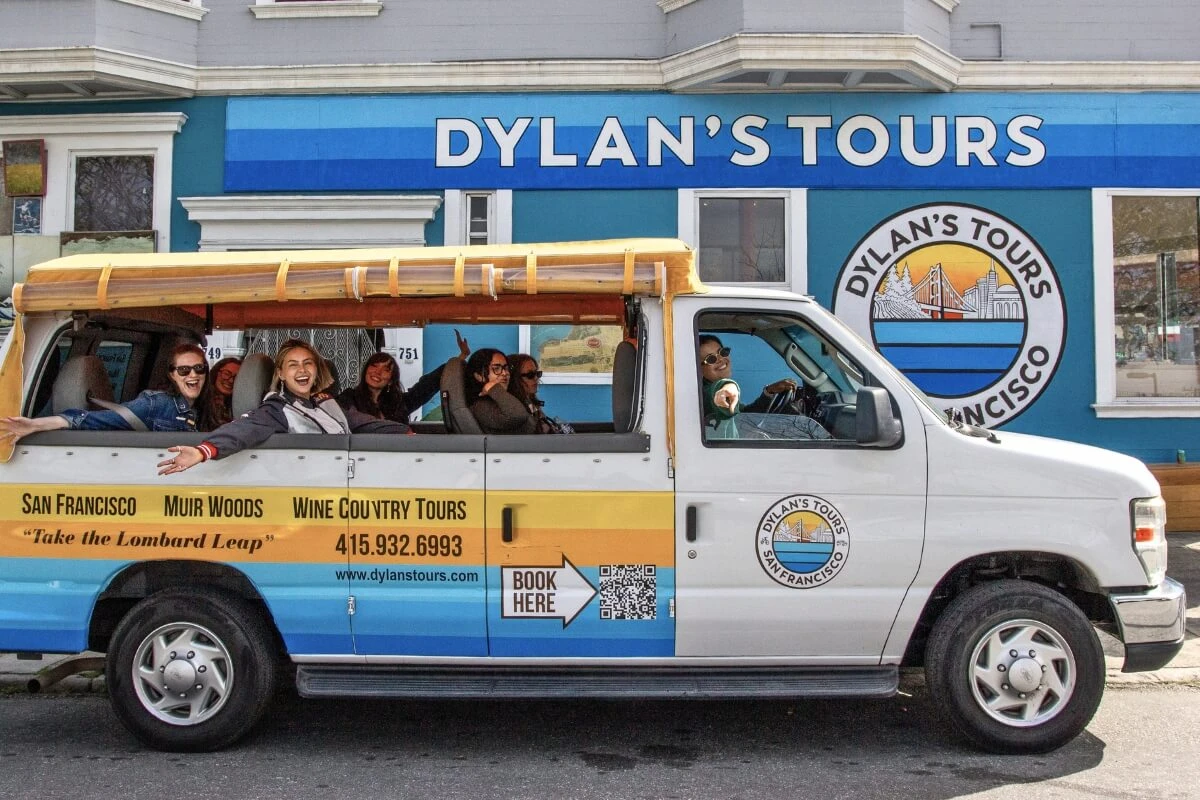 Dylan's Tours open-air San Francisco city vehicle