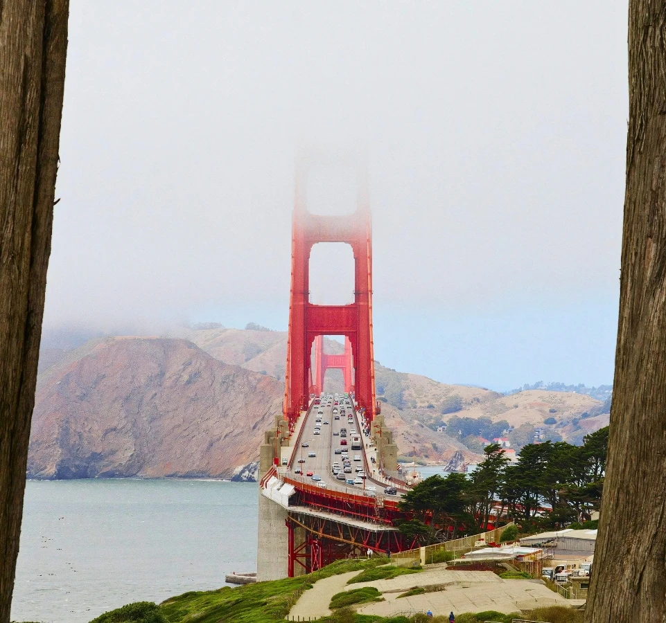 Golden Gate Bridge stop Dylan's Tours wine country